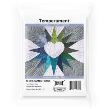 Temperament by Courtney Reed Quilt Pattern & EPP English Paper Piecing Paper Piece Small Pack (Makes 1 Block)