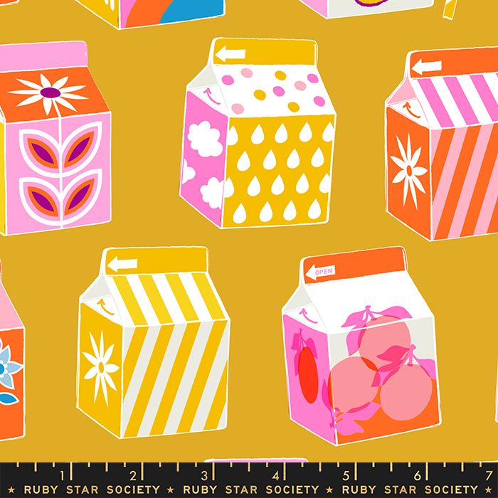 Clementine Juicy Goldenrod Juice Box Ruby Star Society Melody Miller Cotton