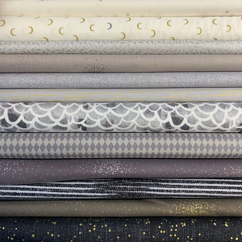 Limited Edition Libs Elliott Neutral Monochrome 12 Fat Quarter Bundle Cotto