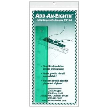 Add-An-Eighth Plus 9" Ruler Add An Eighth For Foundation Paper Piecing by CM Designs