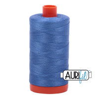 Aurifil 50wt Cotton Thread Large Spool 1300m 1128 Light Blue Velvet