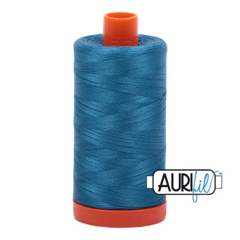 Aurifil 50wt Cotton Thread Large Spool 1300m 1125 Medium Teal