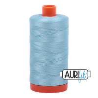 Aurifil 50wt Cotton Thread Large Spool 1300m 2805 Light Grey Turquoise