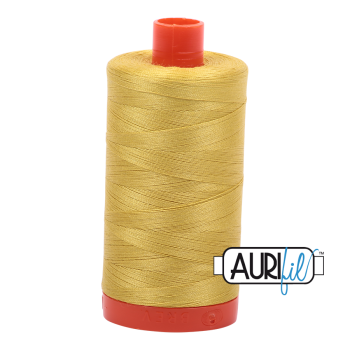 Aurifil 50wt Cotton Thread Large Spool 1300m 5015 Gold Yellow