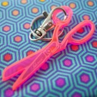 Tula Pink HomeMade Scissors Acrylic Charm Fob
