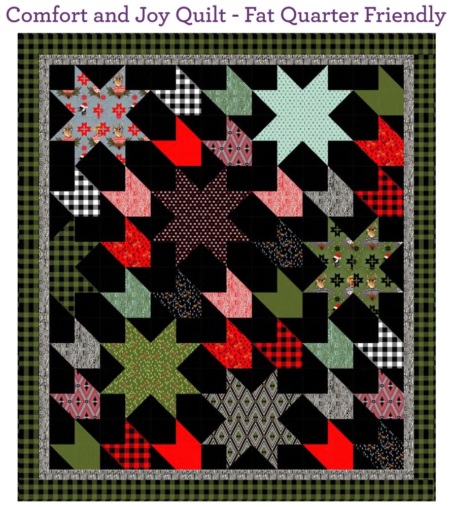 PRE-ORDER Holiday Homies Tula Pink Comfort & Joy Quilt Fabric Kit