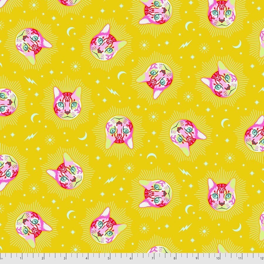 PRE-ORDER Tula Pink Curiouser and Curiouser Cheshire Cat Wonder Cotton Fabr