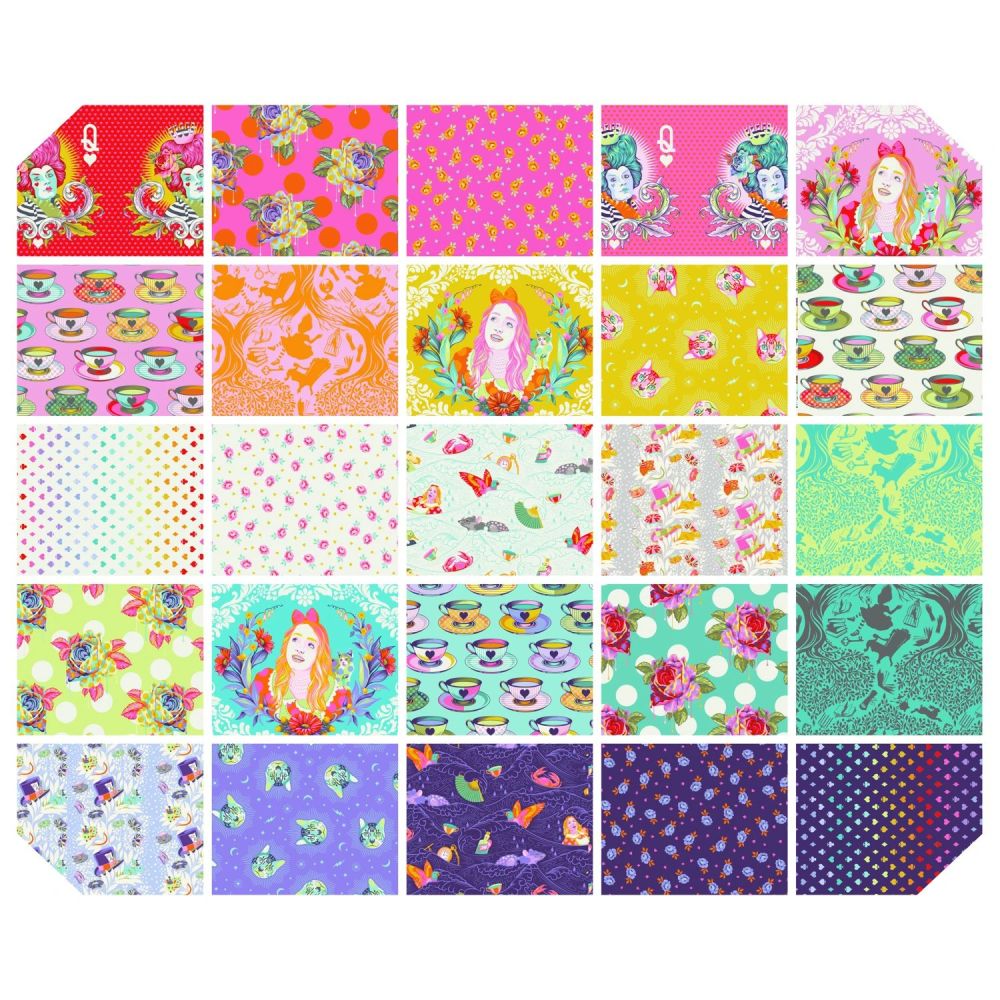 PRE-ORDER Tula Pink Curiouser and Curiouser Full Collection 25 Fat Quarter 