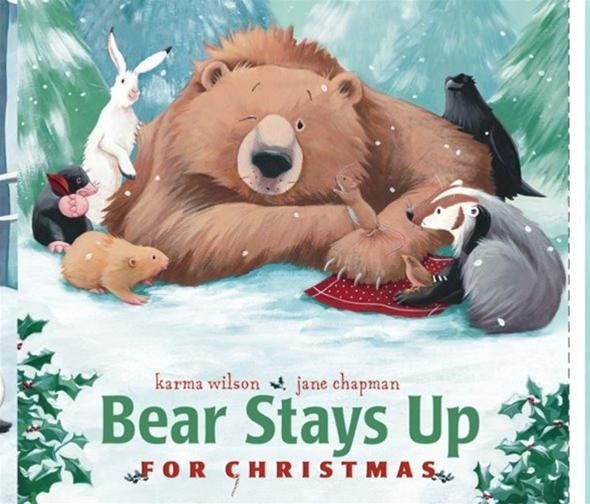 Bear Stays Up For Christmas DIY Book Panel Festive Project Cotton Fabric by
