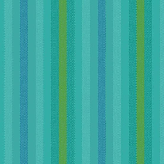 Alison Glass Kaleidoscope Stripes and Plaids Teal Stripe Shot Woven WV9540-