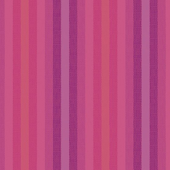 Alison Glass Kaleidoscope Stripes and Plaids Magenta Stripe Shot Woven WV95