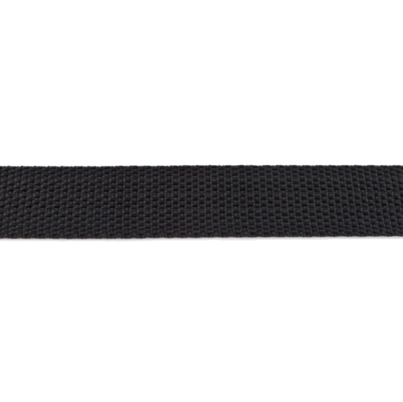 Bag Handles and Straps Webbing Black Polypropylene 25mm 1 inch Wide Polypro