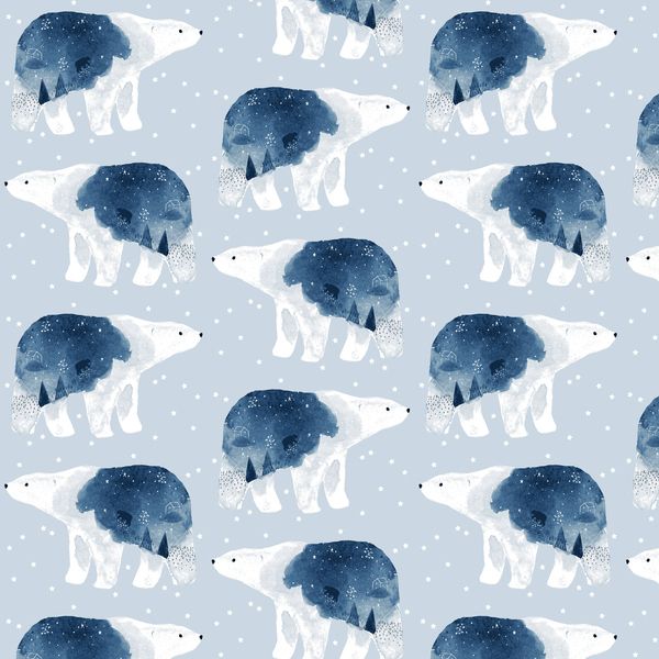 Brave Enough to Dream in Misty Polar Bear Constellation Bears Winter Dear S