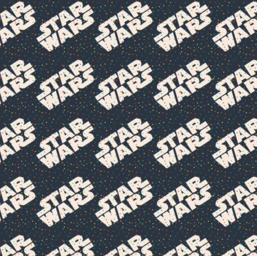 Star Wars Logo Toss Tiny Dots Logos Confetti Cotton Fabric 