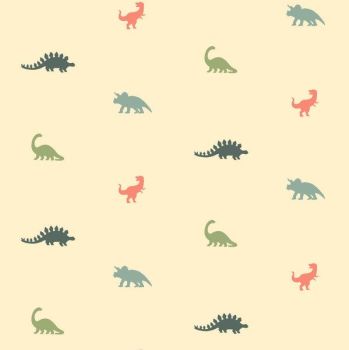 You Rock Mini Dinosaurs in Angora Tiny Dinosaur Dear Stella Cotton Fabric