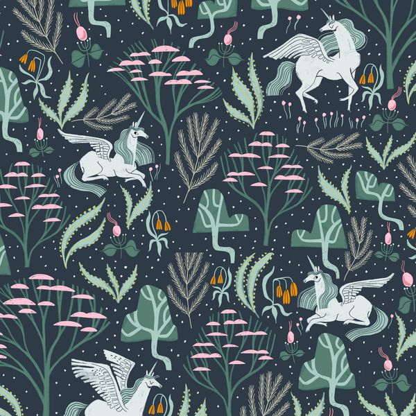 Mythical Mystical Atlantic Unicorn Pegasus Botanical Rae Ritchie Dear Stell