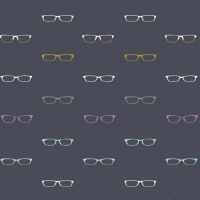 Hooked Readers Glasses Mister Domestic Art Gallery Fabrics Cotton Fabric