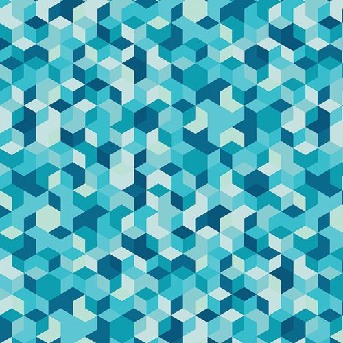 Aura Mau Loa Seabed Geometric Tumbling Blocks Mister Domestic Art Gallery F