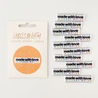 Kylie and the Machine "MADE WITH LOVE AND SWEAR WORDS" Woven Labels 10 Pack