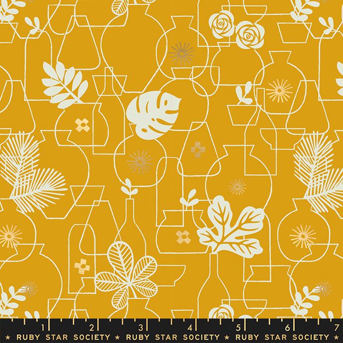 Whatnot Potted Goldenrod Rashida Coleman-Hale Metallic Gold Botanical Leave