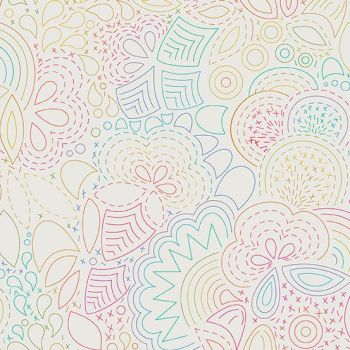 Art Theory Rainbow Stitched Day Alison Glass A9702-L Cotton Fabric