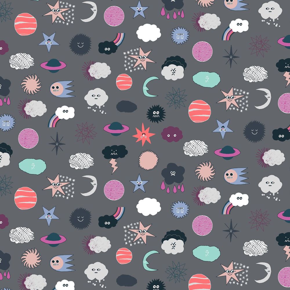 Across The Universe Stars and Clouds Dark Gray Planets Star Dear Stella Cot