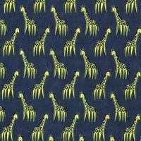 Hakuna Matata Giraffe Denim Giraffes Dear Stella Animals Safari Cotton Fabric