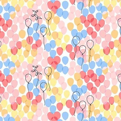Michael Miller Celebrate Sandra Clemons Floating Balloons Blossom Nursery C