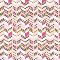 Chloe and Friends Herringbone Pink Geometric Metallic Gold Riley Blake Designs Novelty Cotton Fabric