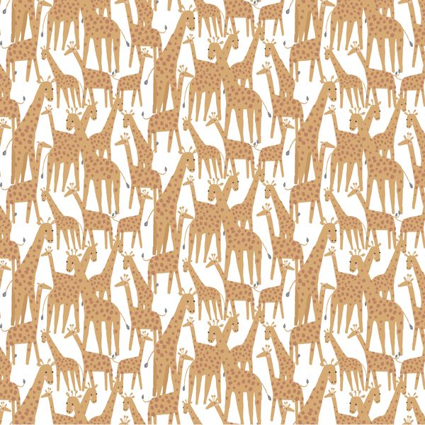 Call of the Wild Giraffe White Giraffes Dear Stella Animals Safari Cotton F