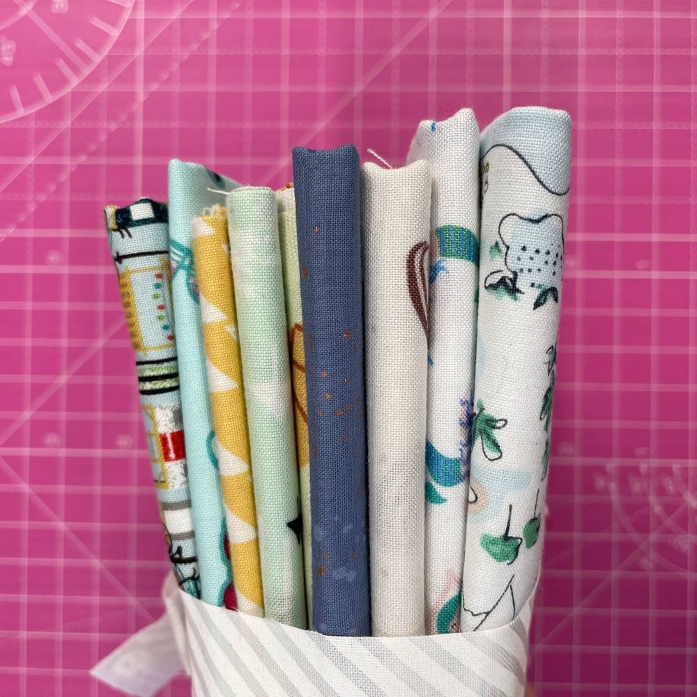 DESTASH Beach Vibes Stash Starter Bundle Cotton Fabric Stash Stack (White