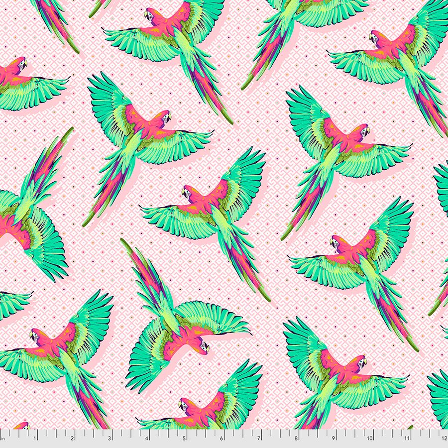 PRE-ORDER Tula Pink Daydreamer Macaw Ya Later Dragonfruit Cotton Fabric