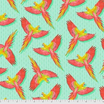 Tula Pink Daydreamer Macaw Ya Later Mango Cotton Fabric