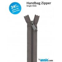 By Annie 24" Handbag Zipper Single Slide Slate Grey Zip