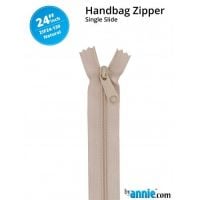 By Annie 24" Handbag Zipper Single Slide Natural Zip