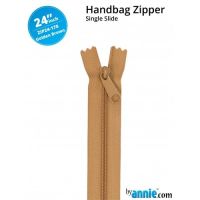 By Annie 24" Handbag Zipper Single Slide Golden Brown Zip