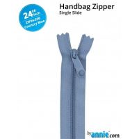 By Annie 24" Handbag Zipper Single Slide Country Blue Zip