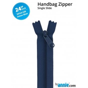 By Annie 24" Handbag Zipper Single Slide Union Blue Zip