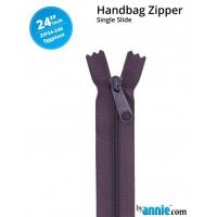 By Annie 24" Handbag Zipper Single Slide Eggplant Zip
