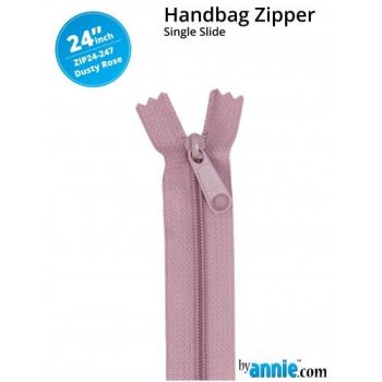 By Annie 24" Handbag Zipper Single Slide Dusty Rose Zip