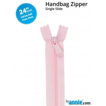 By Annie 24" Handbag Zipper Single Slide Pale Pink Zip