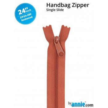 By Annie 24" Handbag Zipper Single Slide Redwood Zip