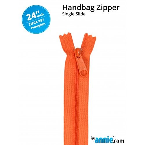 By Annie 24" Handbag Zipper Single Slide Pumpkin Zip
