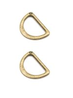 By Annie 1 inch Flat D-Ring Antique Brass - 2 Pack