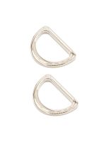 By Annie 1 inch Flat D-Ring Nickel - 2 Pack