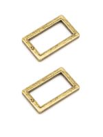 By Annie 1 inch Flat Rectangle Ring Antique Brass - 2 Pack