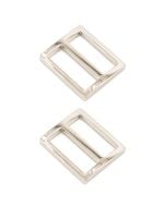 By Annie 1 inch Flat Rectangle Widemouth Slider Nickel - 2 Pack