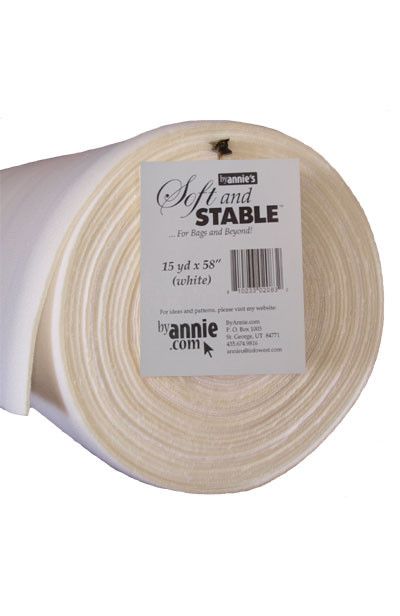 By Annie Soft & Stable White 2.5 to 5 Yards Roll Cut (58" wide)