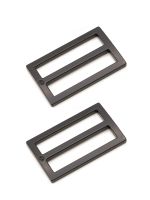 By Annie 1.5in Flat Rectangle Widemouth Slider Black - 2 Pack