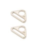 By Annie 1 inch Flat Triangle Ring Nickel - 2 Pack